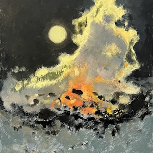 Snowfire in Moonlight